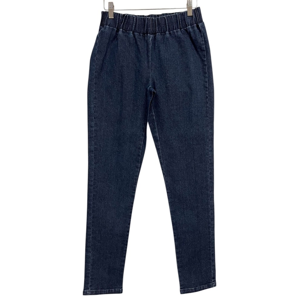 Soft Surroundings Denim Jeggings Womens‎ Small Dark Blue Pull On Slim Minimalist
